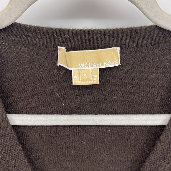 Michael Kors 100% cashmere V-neck button up knit cardigan sweater sz S - Picture 4 of 5